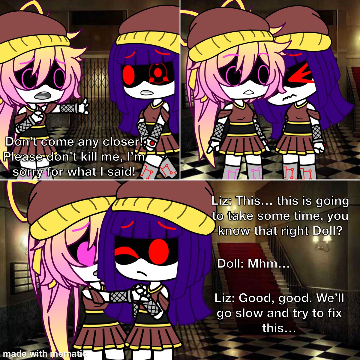 Lizzy Crying Deviantart Seeking forgiveness (Lizzy x Doll) by Kanohi-Zeo on DeviantArt