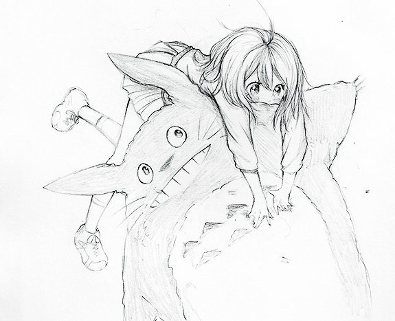 Pencil Sketch: Totoro