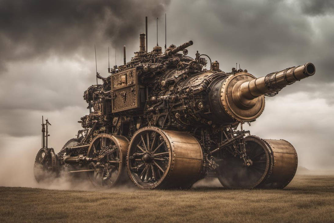 Huge Steampunk War Machine On A Battlefield by Riftmann1 on DeviantArt