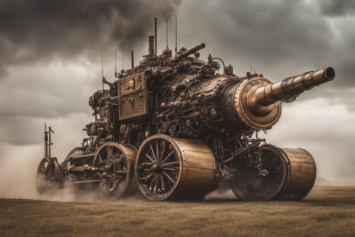 Weaponized Steam Engine Huge Steampunk War Machine On A Battlefield by Riftmann1 on DeviantArt