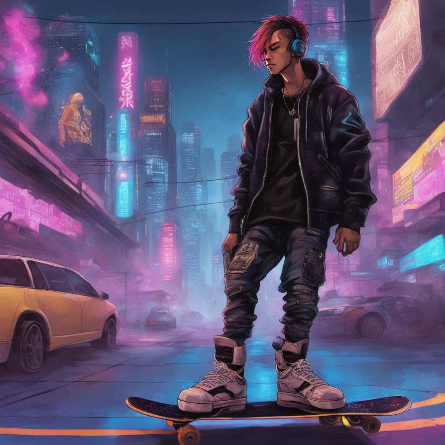 Cyberpunk Skater Boy by Riftmann1 on DeviantArt