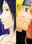 colored naruto and sasuke by drummer017
