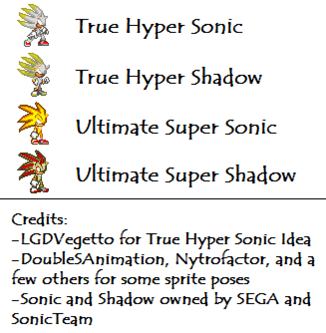 Dark Hyper Sonic sprites (UPDATED) by multiadventures984 on DeviantArt