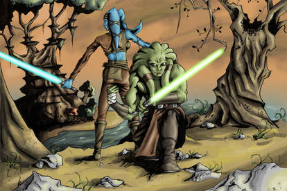 Kit Fisto and Aayla Secura