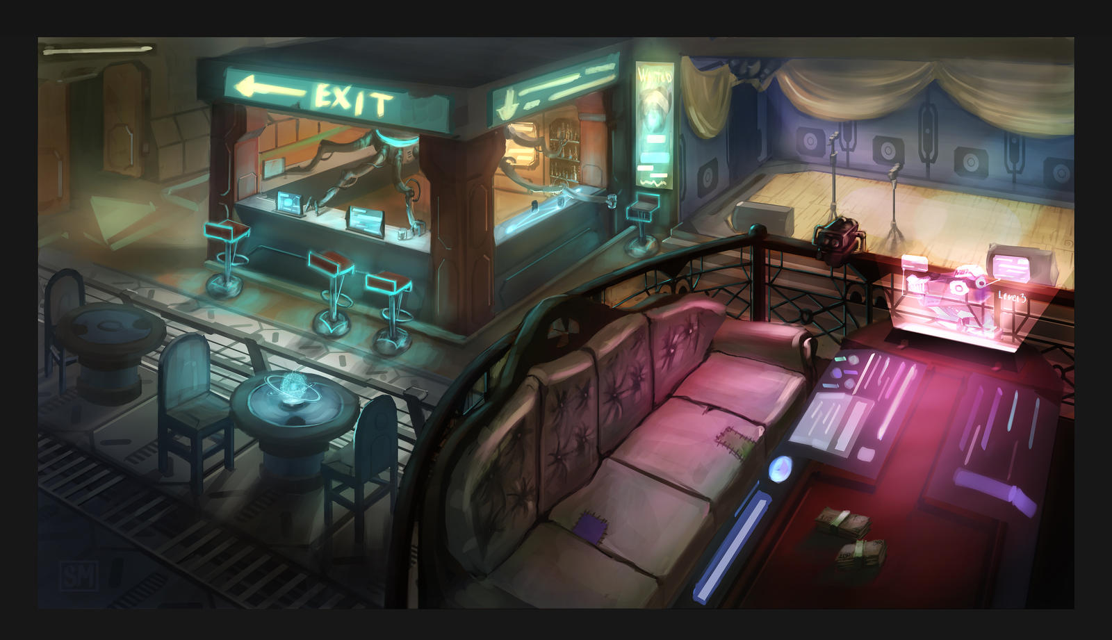 Sci- fi bar interior by Maxak8 on DeviantArt