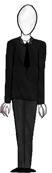 Slenderman pose Grayscaled