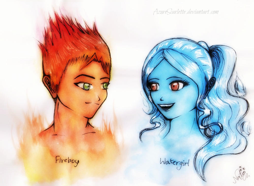 Fireboy And Watergirl By AzureScarlette On DeviantArt fireboy-and-watergirl-by-azurescarlette-on-deviantart