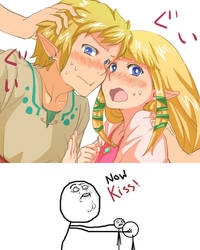 Zelda and Link NOW KISS