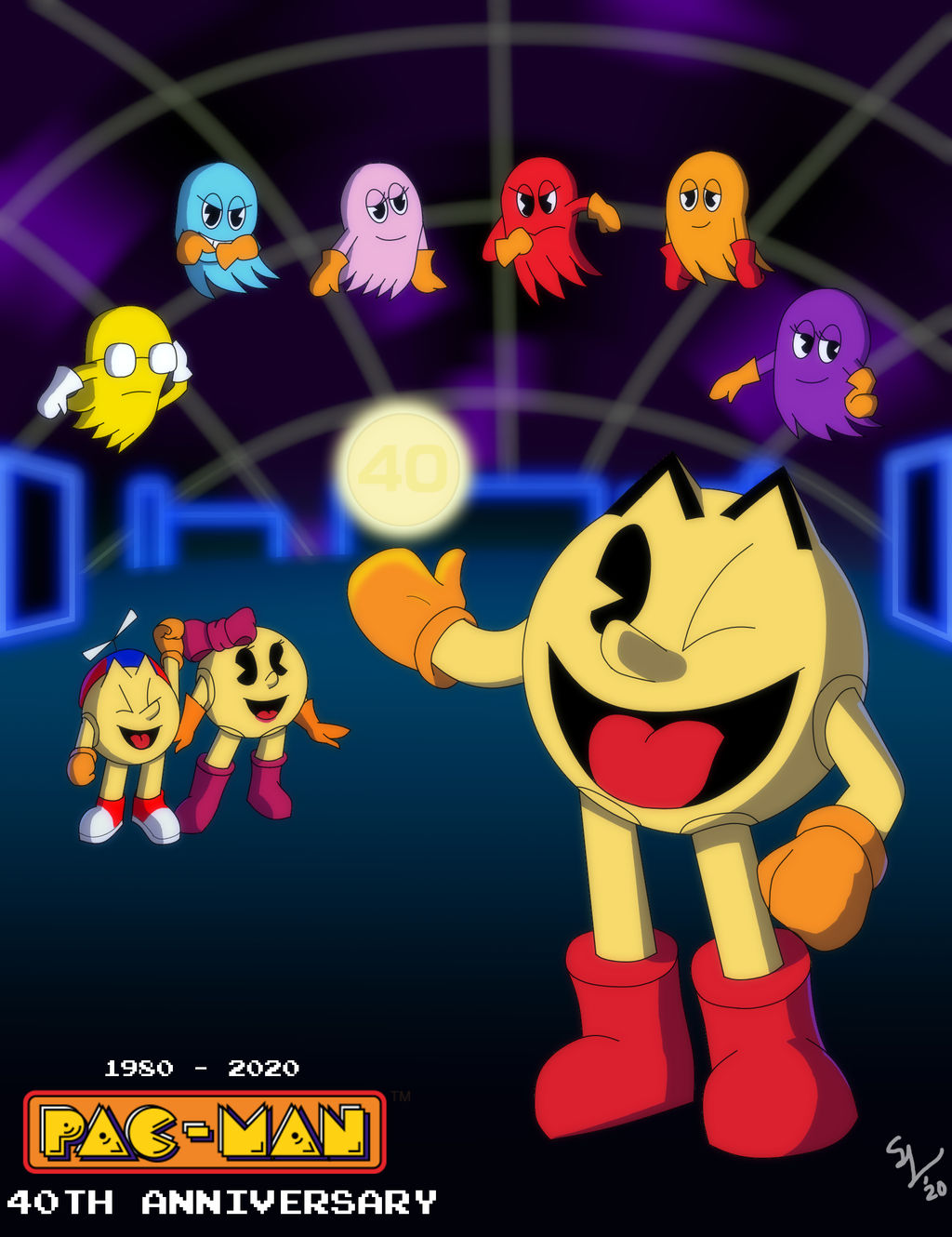 Pac-Man 40th by SuperIcee on DeviantArt