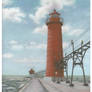 Grand Haven Lighthouse Pastel