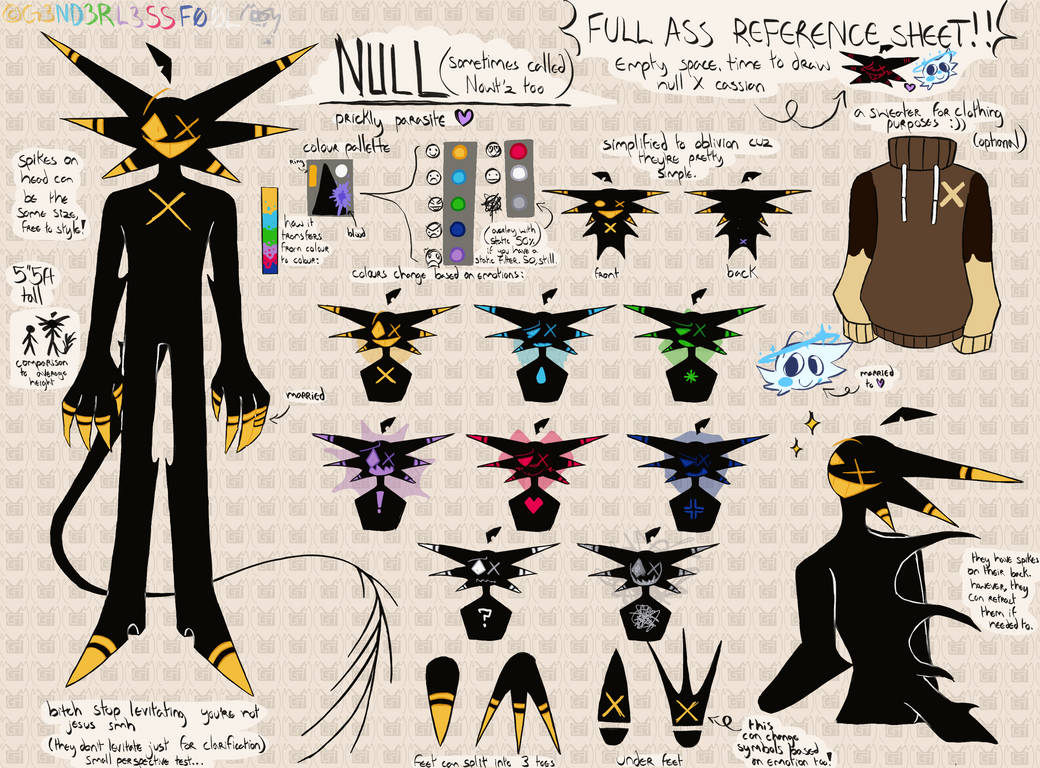 NULL (ref sheet) by G3ND3RL3SSF00L on DeviantArt