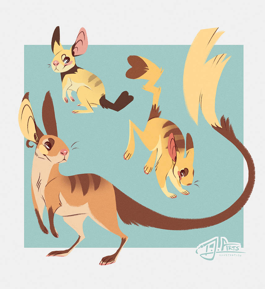Spring Hares Pokemon Electric Springhares by TJBearArts on DeviantArt