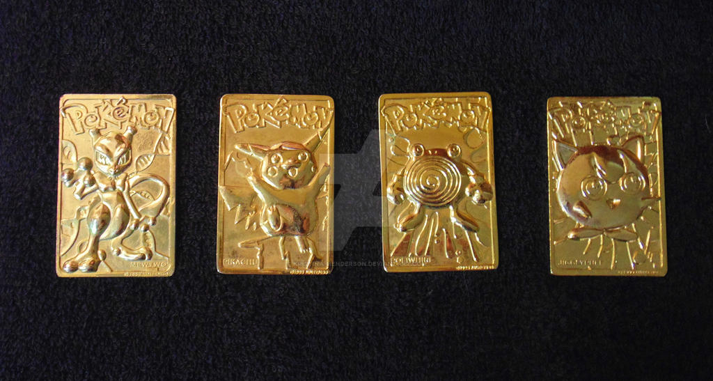 pokemon gold plated cards 1999 Vintage Pokmon Pikachu 23K Gold-Plated Card Burger King Promo (1999 GoldenFishGames Nintendo Pokmon 1999 Gold plated