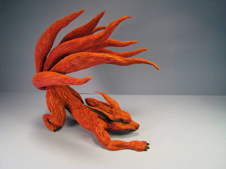 Kyuubi commission 9 nine tails demon fox sculpture