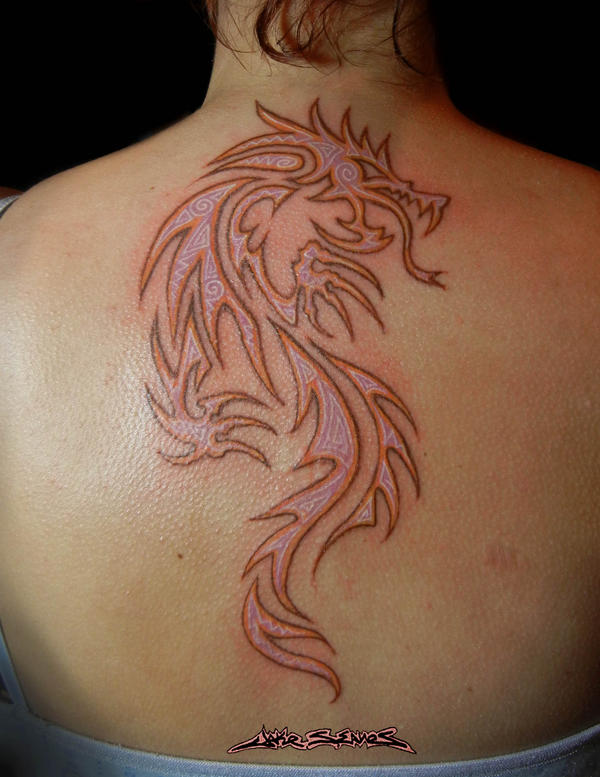 Tribal Dragon Tattoo