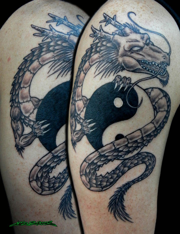 Shenron Dragon yin ang tattoo