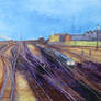 Train Station - oil