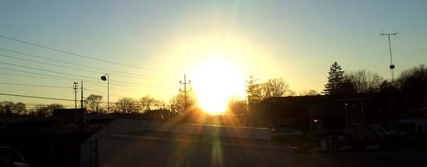 Station at sunset