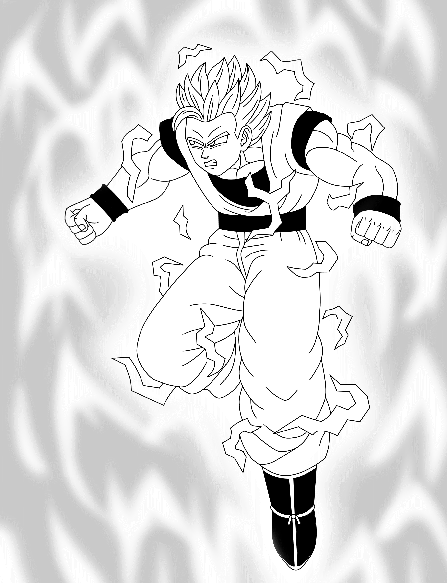 Gohan Super Saiyan 2 on manga style by Randonell on DeviantArt