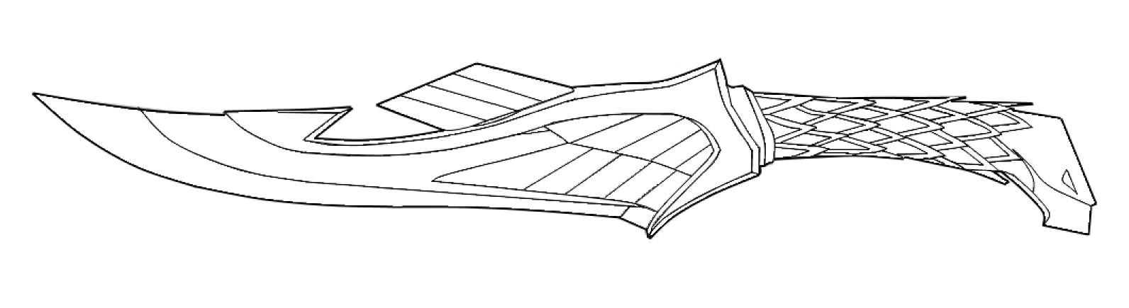 Elven Dagger lineart