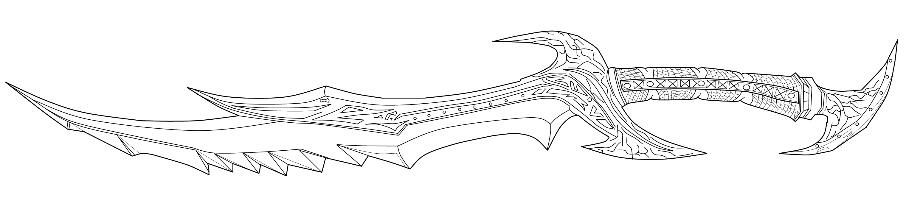 Daedric Sword lineart