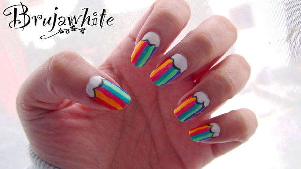 Alphabet nail art challenge: R is for Rainbow