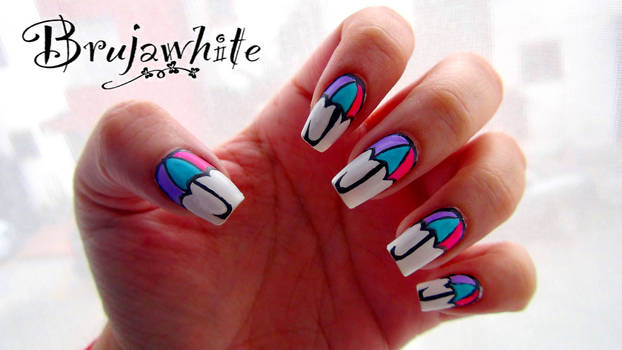 Alphabet nail art challenge: U is for Umbrella