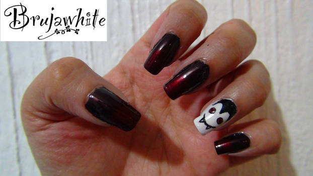 Alphabet nail art challenge: V is for Vampire