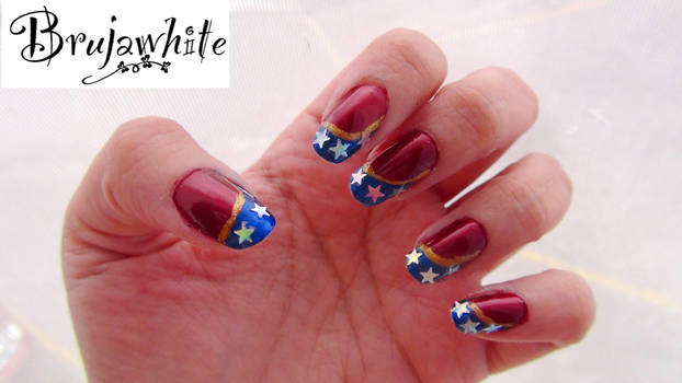 Alphabet nail art challenge: W is for Wonder Woman