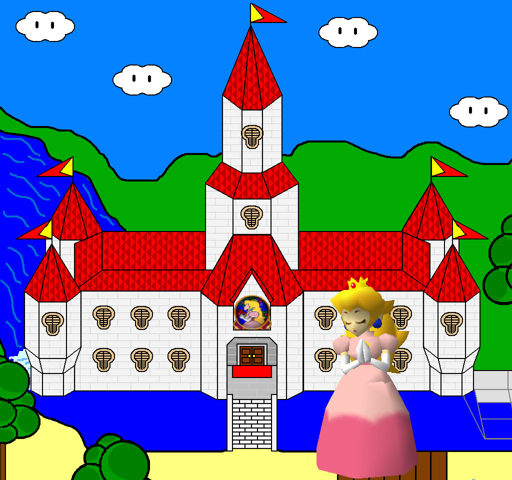 Peach's Castle Mario 64 style