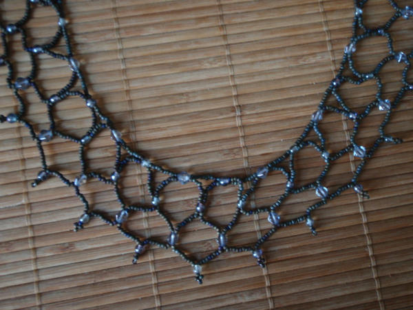 Beaded Net Choker