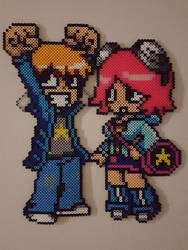 Scott Pilgrim and Ramona Flowers - Perler Beads