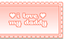 i love my daddy (pink) stamp