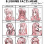Blushy Face meme