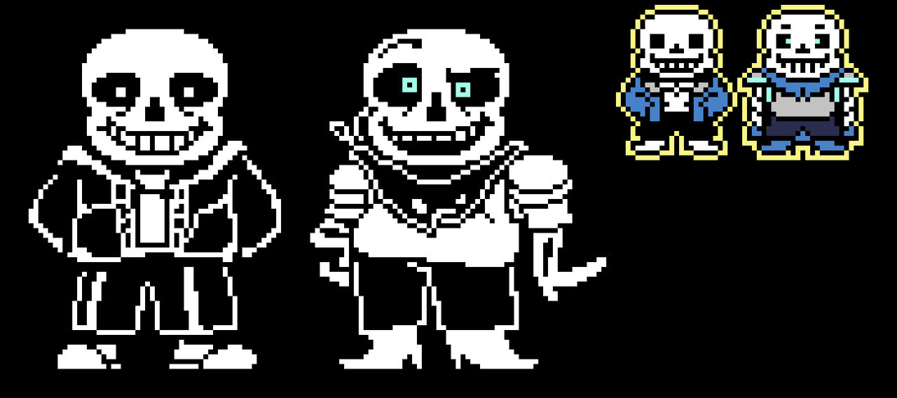 🧩Goob🧩 on X: OKAY I decided to draw my own sans battle sprites