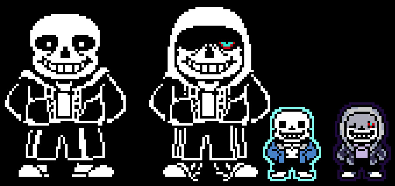 Dusttale Sans sprite (but its the official design) by TheRealAllanTorngren  on DeviantArt