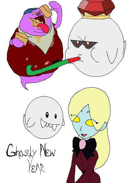 Boo and Kirby-Ghostly New Year