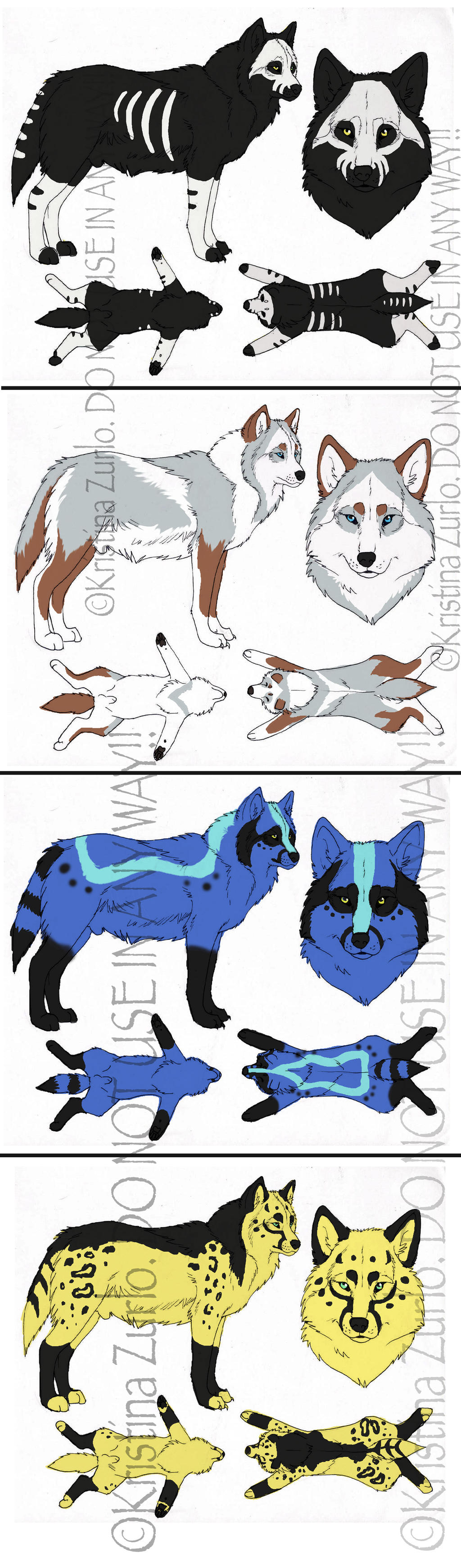 Wolf Adoptable Designs ( all sold)