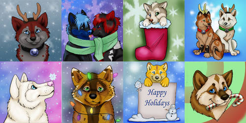 Winter/Christmas Pups Badges ( ALL SOLD)