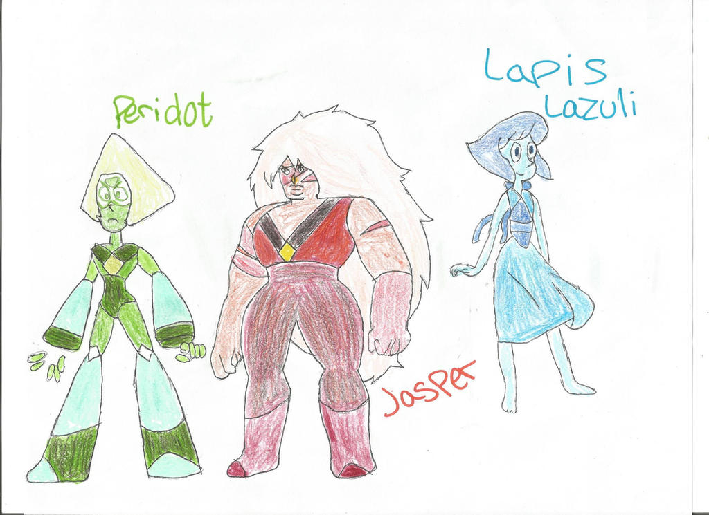 Peridot, Jasper and Lapis Lazuli by 2DxNoodleForever on DeviantArt