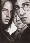 E Watson, R Grint, D Radcliffe by crayon2papier