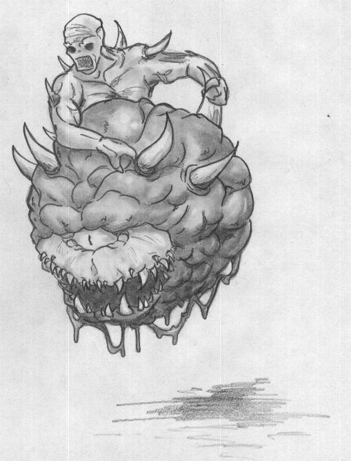 Imp riding a Cacodemon