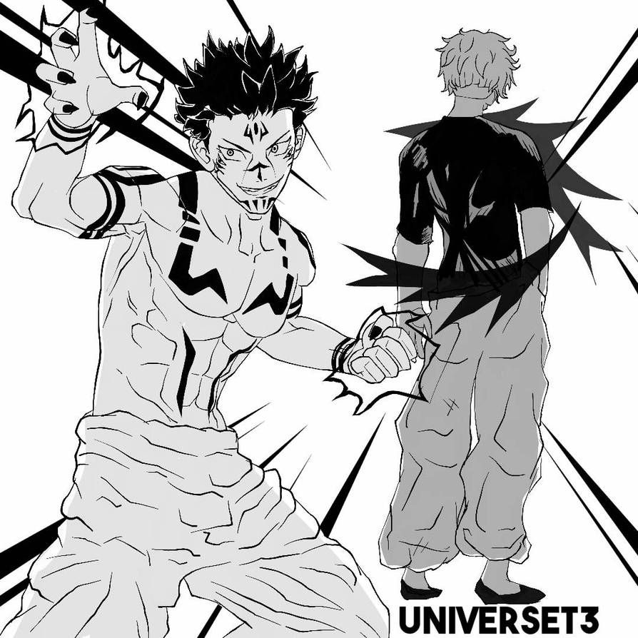 Sukuna kill Gojo Satoru B/W by universet3 on DeviantArt