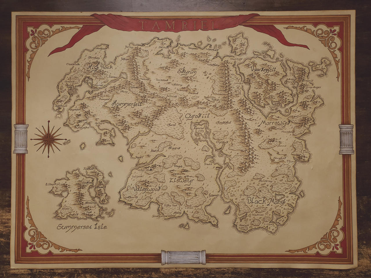 tamriel map by hoskinscartography on DeviantArt