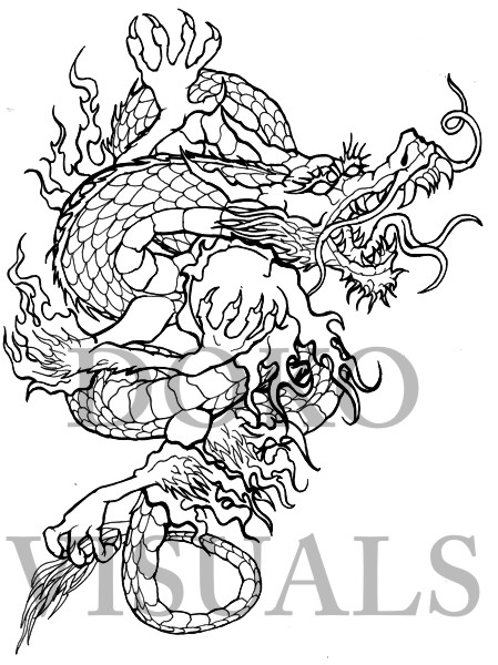 Japanese dragon tattoo design