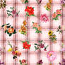 Seamless Floral Patchwork Pattern With Geometrical
