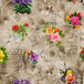 Seamless Bright Floral Pattern On White Background