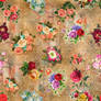 Seamless patchwork pattern with applique of pink b