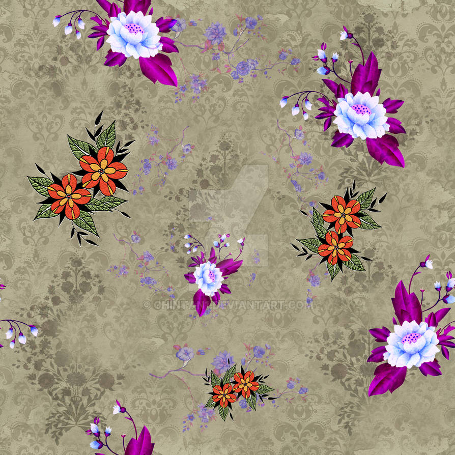 Abstract elegance seamless pattern with floral bac by chintan1 on ...