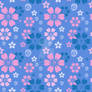 Seamless pattern and hand drawn flowers